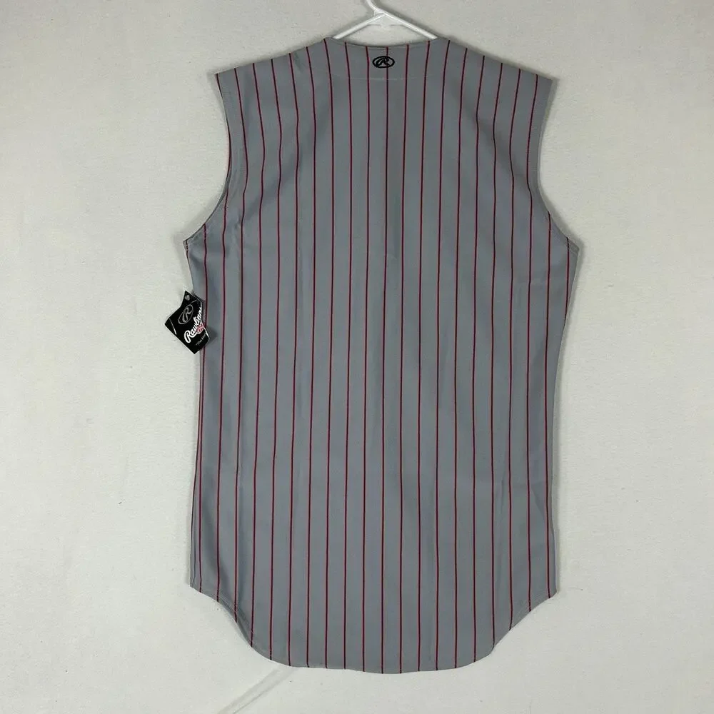 Rawlings NEW Pinstripe Baseball Sleeveless Jersey Vintage Men's Adult Medium NWT